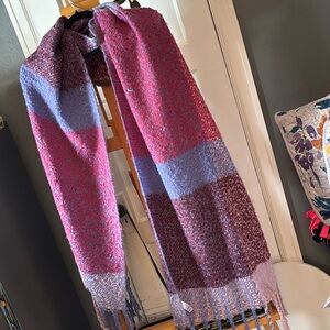 Maurices blanket scarf in pink and purple